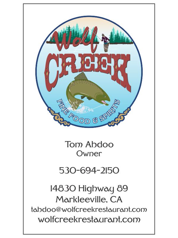 Wolf Creek Restaurant Business Cards